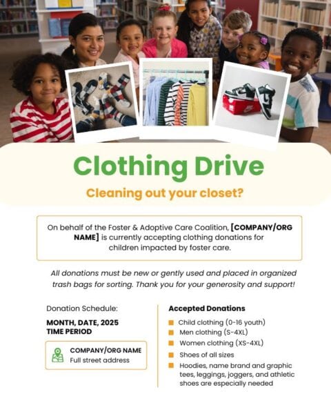 Clothing Drive 4:5 Social Media Graphic Template