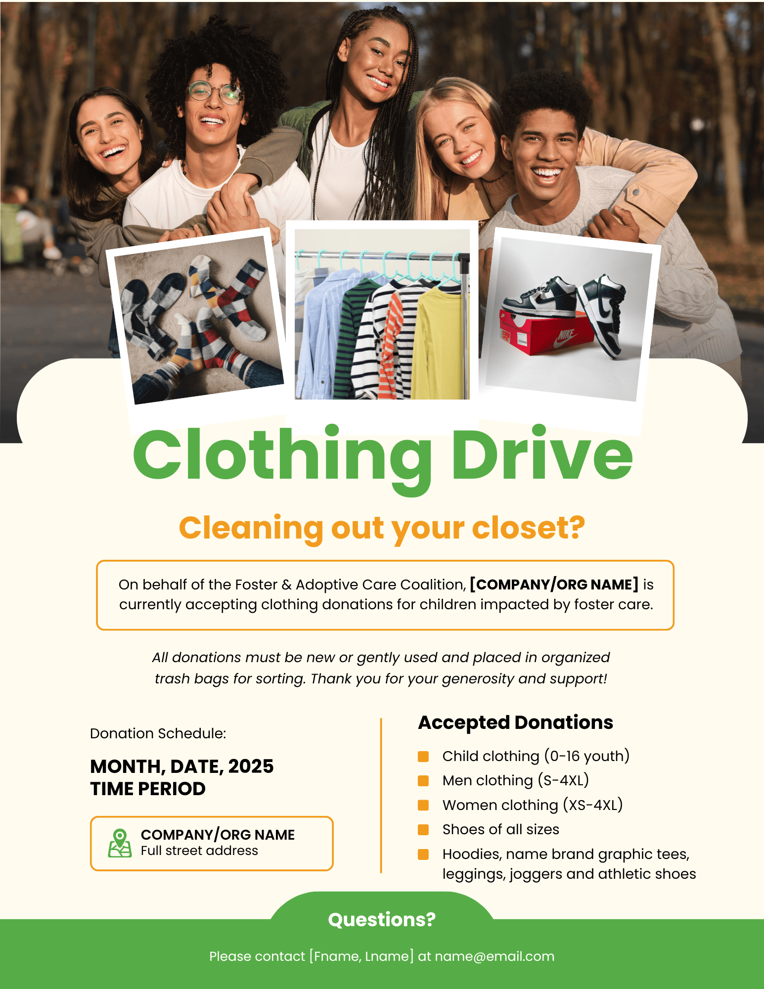 Clothing Drive Flyer Template